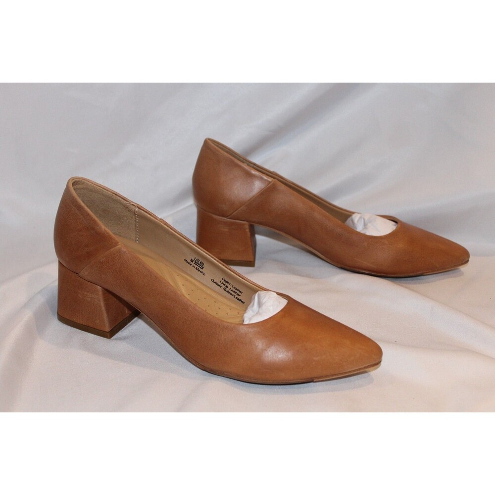 Nisolo Women's Suede Fiorela Go-To Mid Block Heels Shoes $180 Caramel 10 NIB